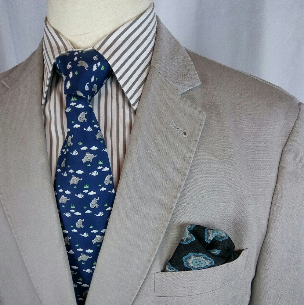 James Patrick Blazer 44L Gray 2btn Double Vent